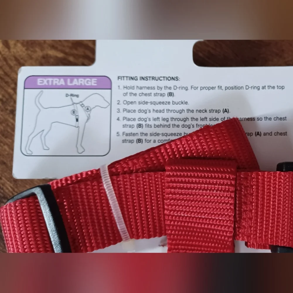 Boots and Barkley Extra large red dog harness